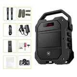 WinBridge K10 Portable PA System With 2 Wireless Handheld Mic 80W