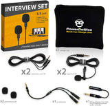 Professional Grade 2 Lavalier Lapel Microphones Set