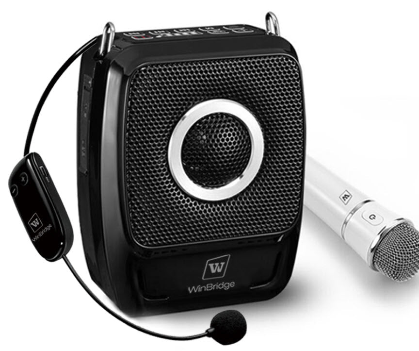 WinBridge T9 Portable PA System Karaoke Machine 40 Watt With Wirereless and  Wired Microphone 