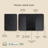 Vegan-Leather Passport Cover with Find My